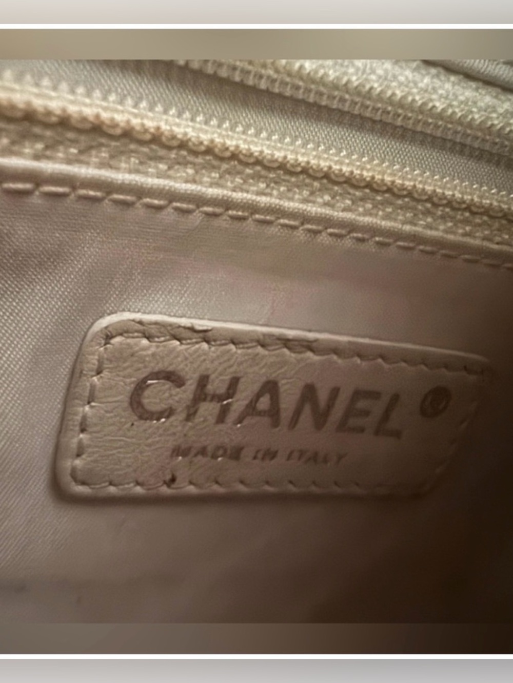 Chanel Paris-Biarritz Tote | Gold Nylon Canvas | CC Charm | Quilted - Picture 5 of 9